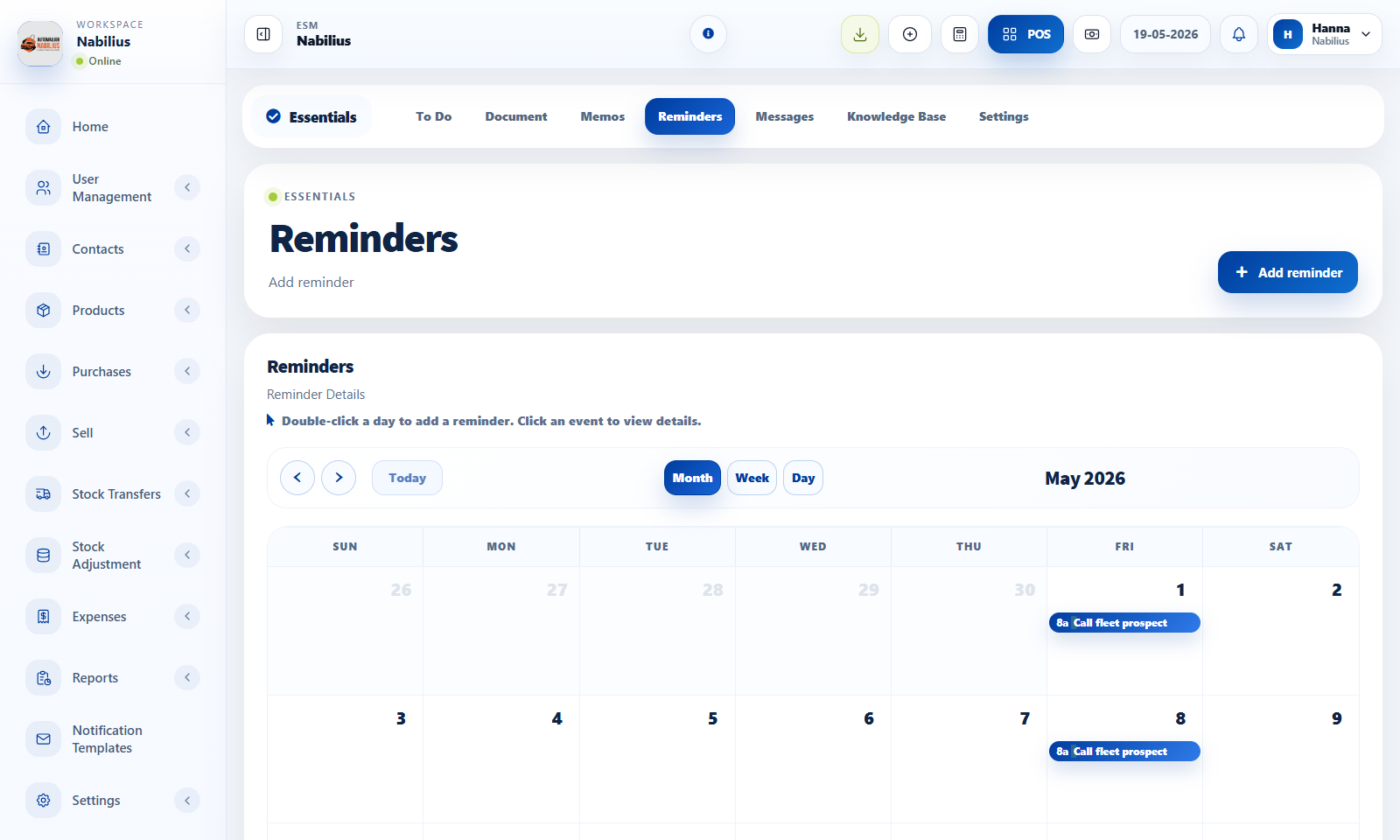 Essentials module pages